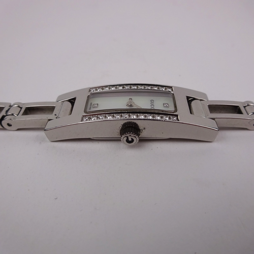 Gucci 3900L Watch with Diamond Bezel and Mother of Pearl Dial Ladies - Picture 15 of 22