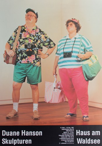 Duane Hanson signiertes Plakat Farboffset Ausstellung Haus am Waldsee 1991 - Picture 3 of 4