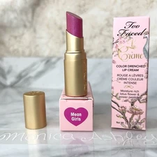 Too Faced MEAN GIRLS Pink La Crème Color Drenched Cream Mini Lipstick .05Oz New