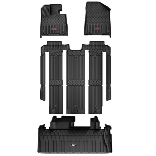 Alfombrillas y forro de carga 3W aptos para Toyota Sienna 7 asientos 2021-2025 no 2025 platino - Imagen 1 de 3