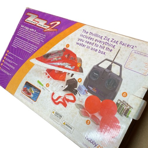 Hobby Zone Zig Zag Racer 2 RTR Yellow Easy Control RC Boat Original Box Untested - Picture 8 of 9