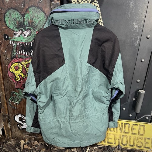 Rare Vintage Helly Hansen Helly-Tech Ski Jacket Teal Black Medium - Bild 3 von 7
