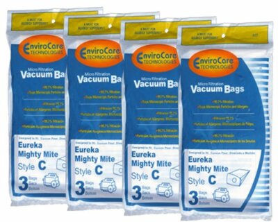 12 Eureka C Allergy Mighty Might Bags White Westinghouse Floorshow Home Cleaning