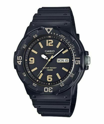 Casio MRW200H Series Men's black Rubber Strap Day Date Analog Sports Watch - Picture 4 of 13