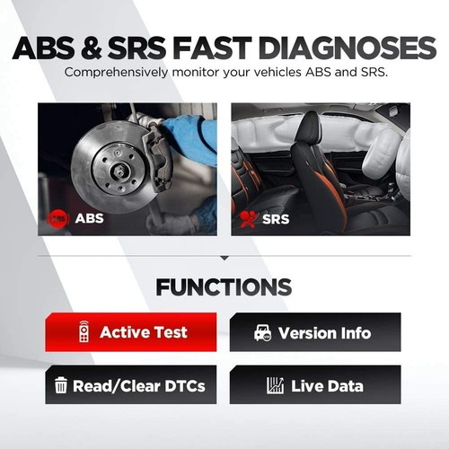 LAUNCH ABS SRS Engine Diagnostic Tool Car Full Engine OBD2 Scanner Code Reader - Picture 25 of 30