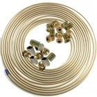 Copper Brake Pipe 25ft 3/16" with male female 10mm fittings nuts unions x 20