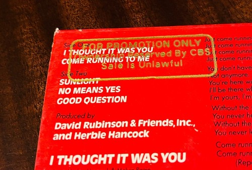 Herbie Hancock Sunlight Columbia 1st Pressing White Label Promo LP UNPLAYED - Imagen 7 de 10