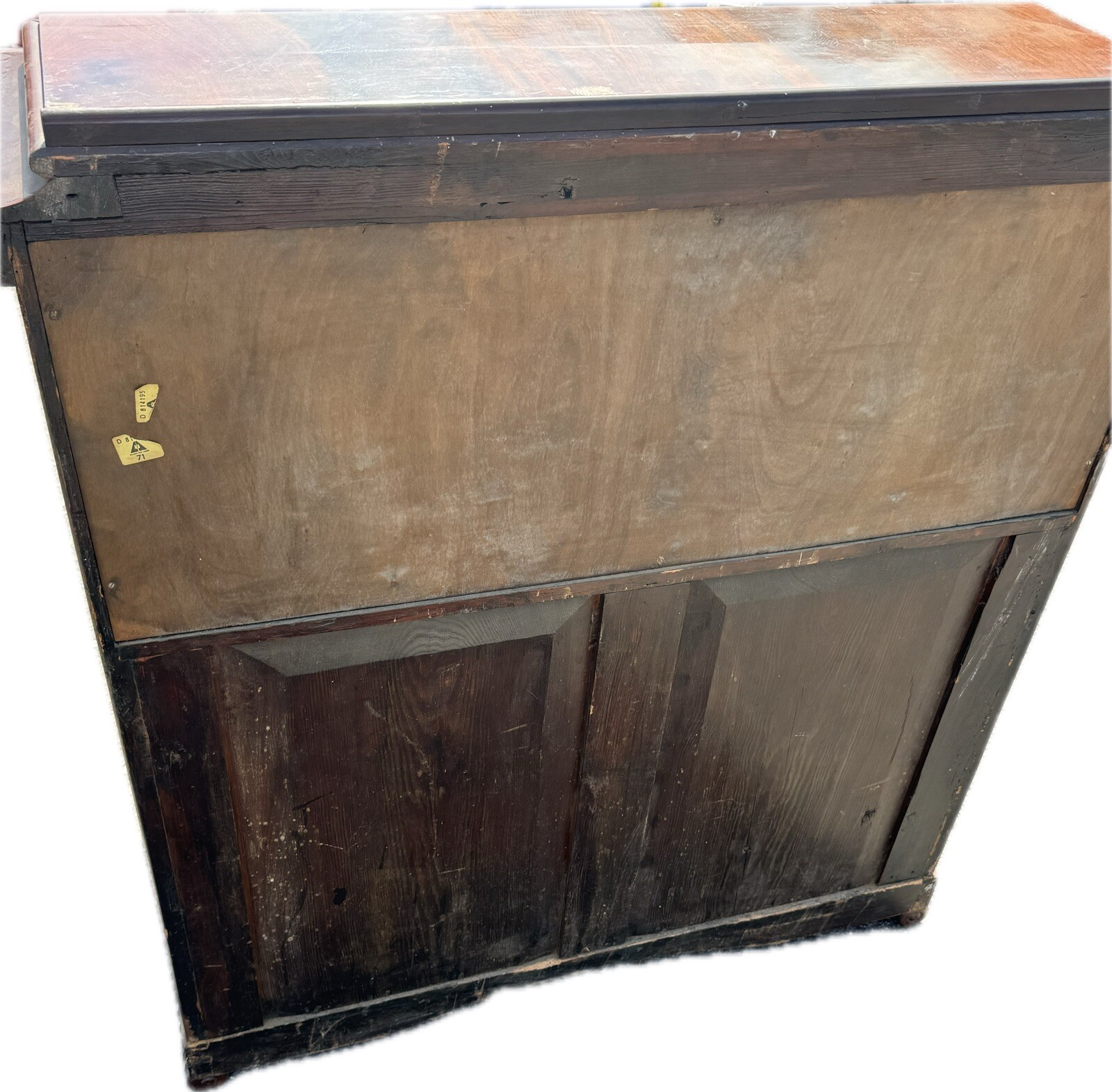 BIEDERMEIER BUREAU A CYLINDRE FLAME MAHOGANY Secretary Desk ￼