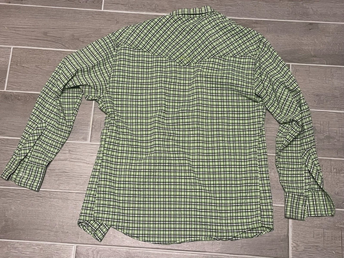 MOJO Sportswear Company Men's Plaid Long Sleeve Fishing Shirt Green/Black M-PFS2 - Picture 9 of 11
