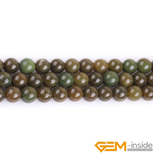 Green Canada Jasper Jade Natural Gemstones Round Loose Beads Jewelry Making 15" - Foto 37 di 37