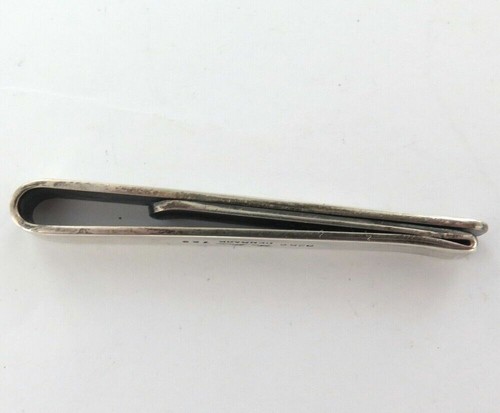 Vintage Hans Hansen Denmark Modernist Sterling Silver Tie Clip #728 - Picture 4 of 6