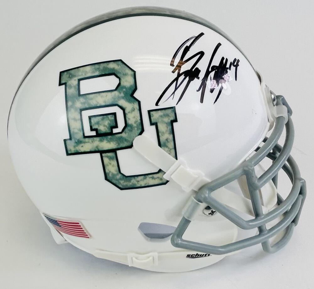 Bryce Petty Baylor Bears New York Jets Miami Dolphins signed football COA proof Bryce Petty Baylor Bears New York Jets Miami Dolphins signed football COA proof