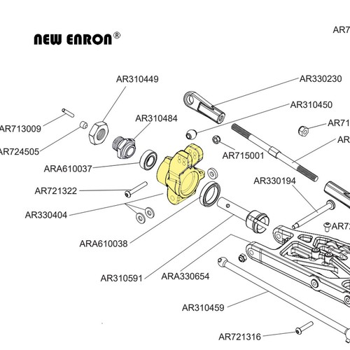 Aluminum CNC Hub Rear Cup AR330404 ARAC5042 for RC ARRMA 1/8 KRATON NOTORIOUS 6S - Picture 14 of 16