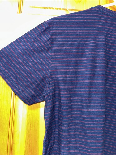 Vineyard Vines Mens Edgartown T Shirt Pima Cotton Blend Striped Medium Navy Red - Picture 8 of 9