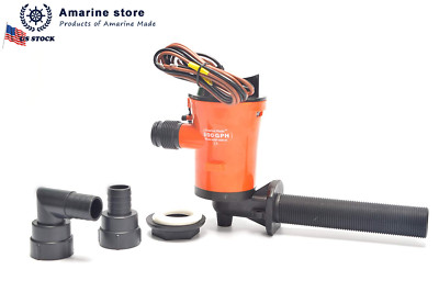 12v 800gph Livewell Bait Tank Aerator Submersible Cartridge Bilge Boat Pump Us Ebay