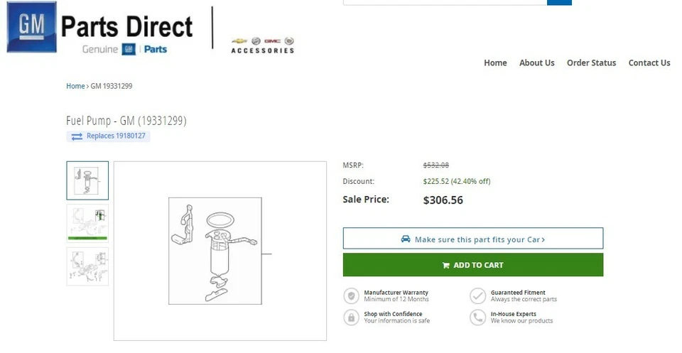 NUEVA BOMBA DE COMBUSTIBLE GM Chevrolet Venture Pontiac Montana Oldsmobile Silhouette Foto 3 de 3