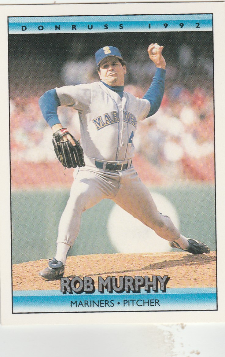 FREE SHIPPING-MINT-1992 Donruss #329 Rob Murphy Seattle Mariners Baseball Card