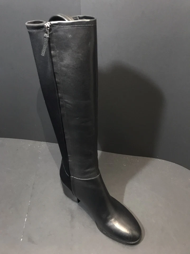 Franco Sarto Katrina Mujer Negro Montar Tacones Hasta la Rodilla Botas Talla US 7.5 M Foto 2 de 4
