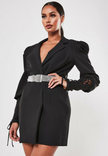 Abito Blazer Missguided Peace and Love Lilla con Cintura Impreziosita - (Senza Cintura) - Foto 9 di 10