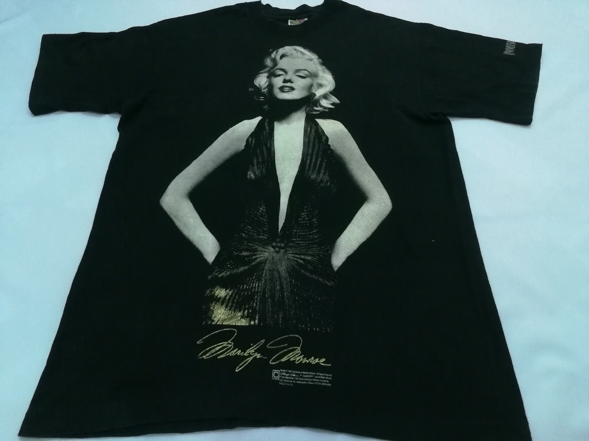 Vintage 1990s Rare Marilyn Monroe T Shirt M Hollywood Gold