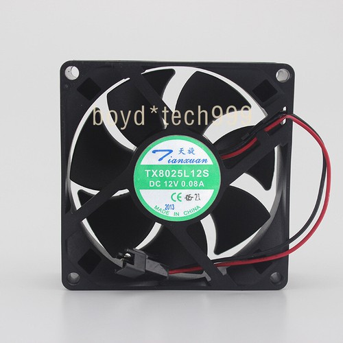 New Original TX8025L12S 12V 0.08A 8025 8cm quiet silent cooling fan - 第 3/4 張圖片