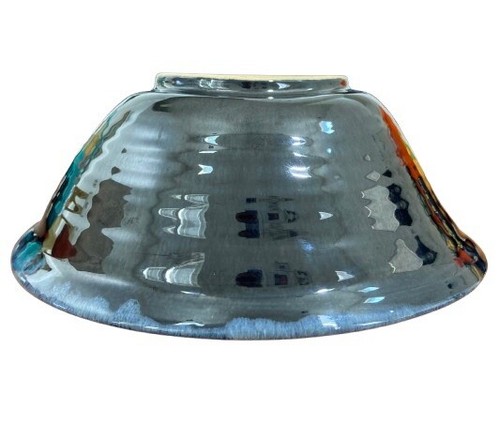 Van Briggle Pottery Serving Bowl 7” Blue Drip Glazed - Picture 10 of 11