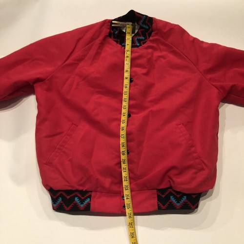 Vintage LEE WESTERN Cowboy Rodeo Jacket Mens L Red Snap Button Native Aztec NICE - Picture 9 of 9