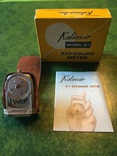 Vintage Kalimar Model A-1 Exposure Meter with Leather Case LOW SERIAL 76 --2934
