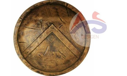 Medieval Espartano Rey Leonia Batalla Mano Forjado Metal Escudo Antiguo Redondo Griego - Imagen 2 de 6