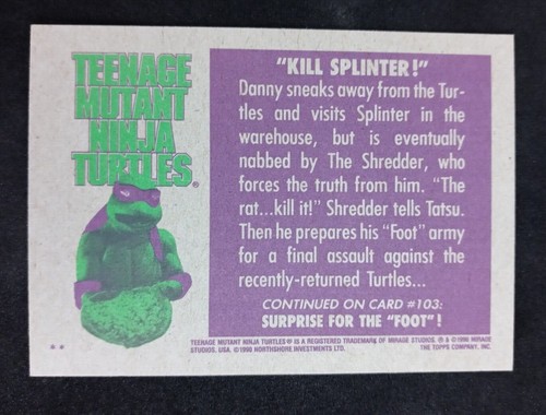 1990 Topps Teenage Mutant Ninja Turtles Movie Cards.(Pick Your Card) - Picture 205 of 265