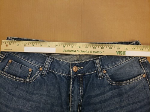 Rock Roll Denim Jeans Mens 38x30 Blue Double Barrel Relaxed Straight Leg. - Picture 9 of 13