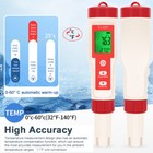 5in1 Water Quality Test Pen Chlorine PH ORP H2 Temperature Test Meter D3Z0