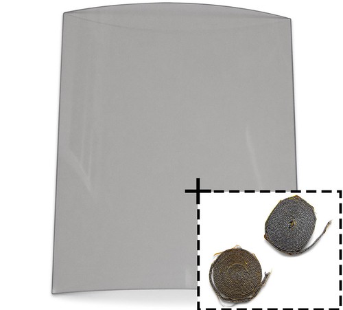 Sichtscheibe A für Jydepejsen Fine-Line Kaminofen Ersatzteil Kaminscheibe - Bild 7 von 7