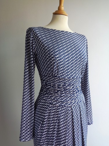 ONJENU Size 12 Dress Blue White - Picture 9 of 16