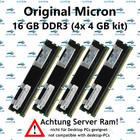16 Go (4x 4 Go) RDIMM ECC REG DDR3-1333 HP ProLiant DL165 G7 Gen7 RAM