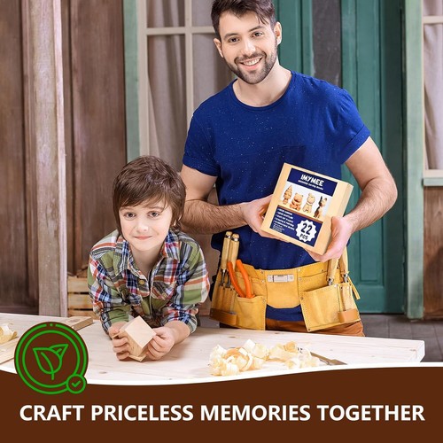 Basswood Carving Blocks-22Pcs Blocchi di Legno Sbiancante Kit di Intaglio Legno con 3 Diff - Foto 7 di 11