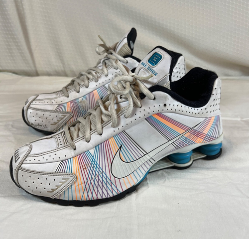 Nike Shox R4 Flywire White Running Shoes 395816-100 Womens Size 9.5 Multicolor - Picture 12 of 24