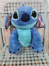 Lilo  Stitch Plush Blue Sitting Stuffed Soft Toy 16" LARGE Disney Store