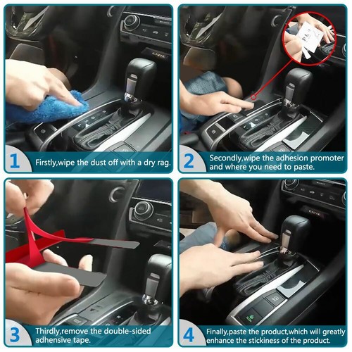 Car Carbon Fiber Ashtray Outer Frame Trim Cover For VW Golf 6 MK6 GTI 2008-2012 - Picture 9 of 9
