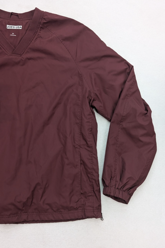 Joes USA Men's Jacket Size XL V-Neck Maroon Pullover Windbreaker Lightweight - Picture 5 of 18