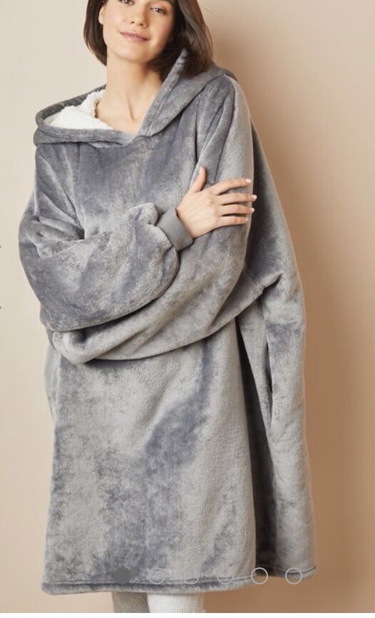 Dunnes Adult Grey Soft Cosy Unisex Hooded Blanket Brand New with Tags