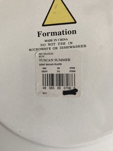 Tuscan Summer Dimensions Enamel Metal Salad Plates Scroll & Leaf 9” NEW - Picture 7 of 9