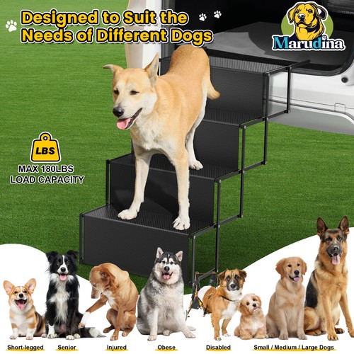 23,6" Extrabreite Hunderampe - Tragbare Hundetreppe mit rutschfester Oberfläche - Bild 2 von 9