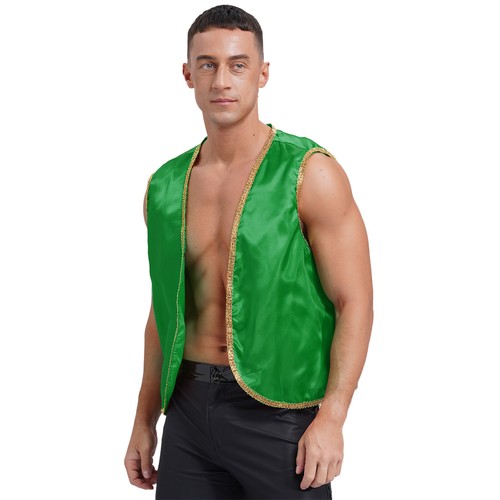 Men's 60s Sergeant Hippie Music Star Costume Military Drummer Satin Jacket - Picture 48 of 57