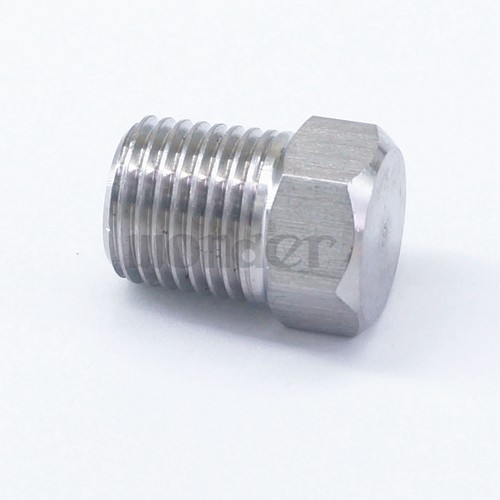1/4" BSPT male End Cap 304 stainless steel Countersunk Plug hex head - Picture 5 of 5