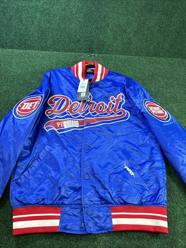 NEU NBA Detroit Pistons Pro Standard blau Satin Basketball Jacke Herren Medium