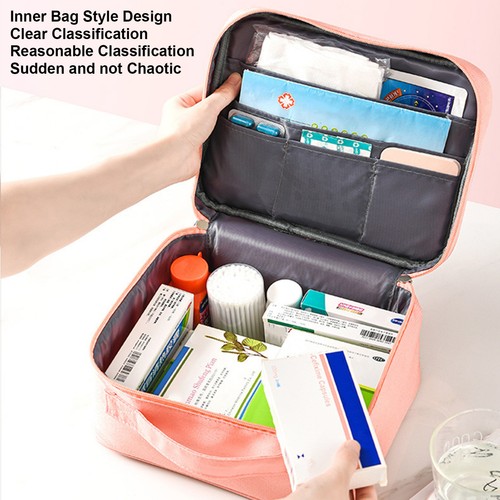 1* Kit de primeros auxilios portátil de viaje hogar exterior paquete de almacenamiento de medicamentos de emergencia - Imagen 26 de 34