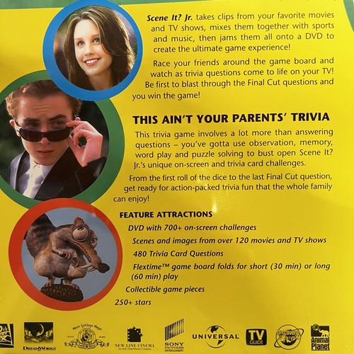 Mattel 2004 - SCENE IT? Jr. The DVD Game, A Trivia Game For Kids - NEW SEALED - Picture 8 of 11