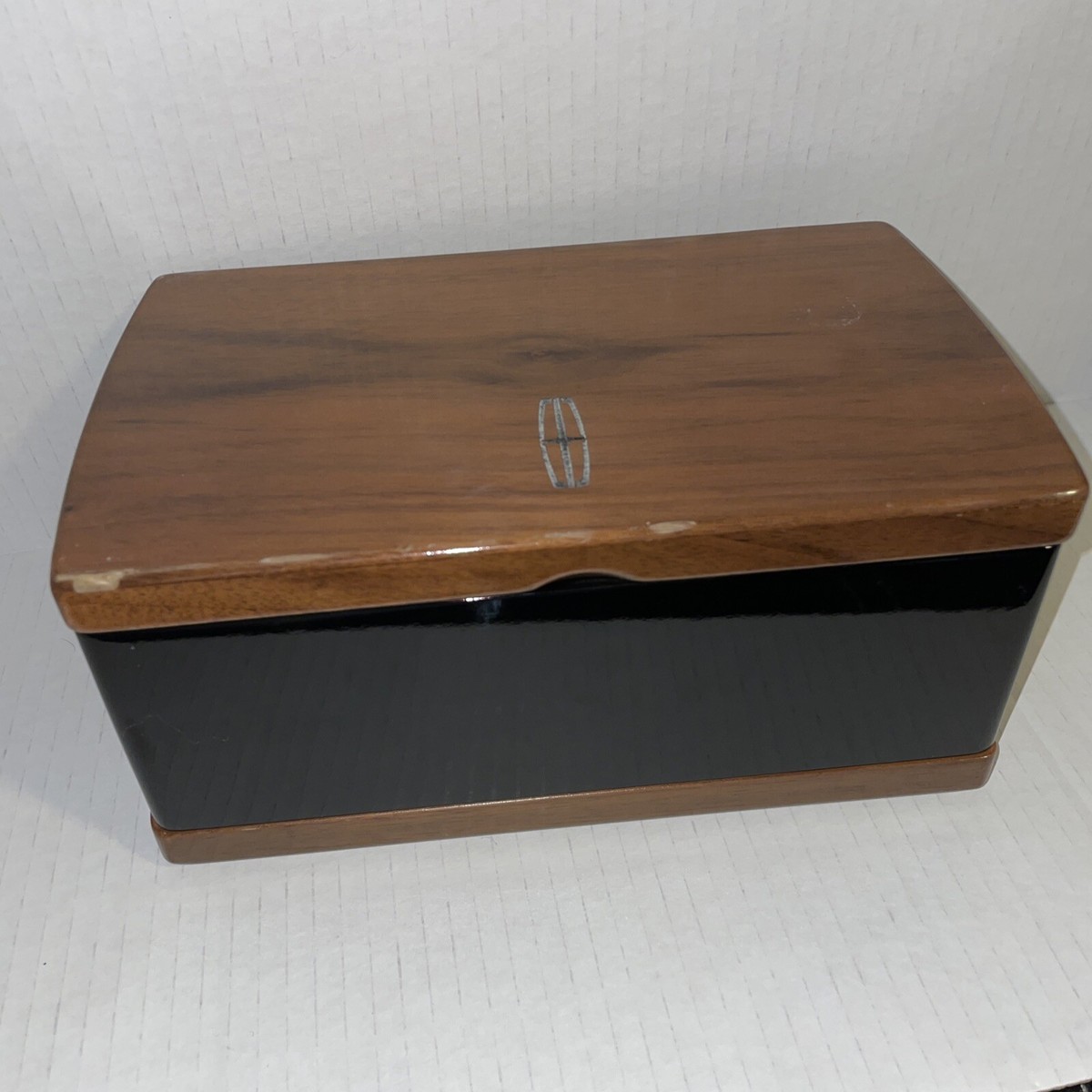 Lincoln Beauty ware ヴィンテージ　ラック　USA Lincoln Advertising Wood Box With Drawer Felt Lined Promo
