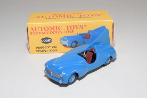 A40 1:43 STHUBERT92 AUTOMATIC TOYS 24R PEUGEOT 203 COMPETITION BLUE MIB RARE